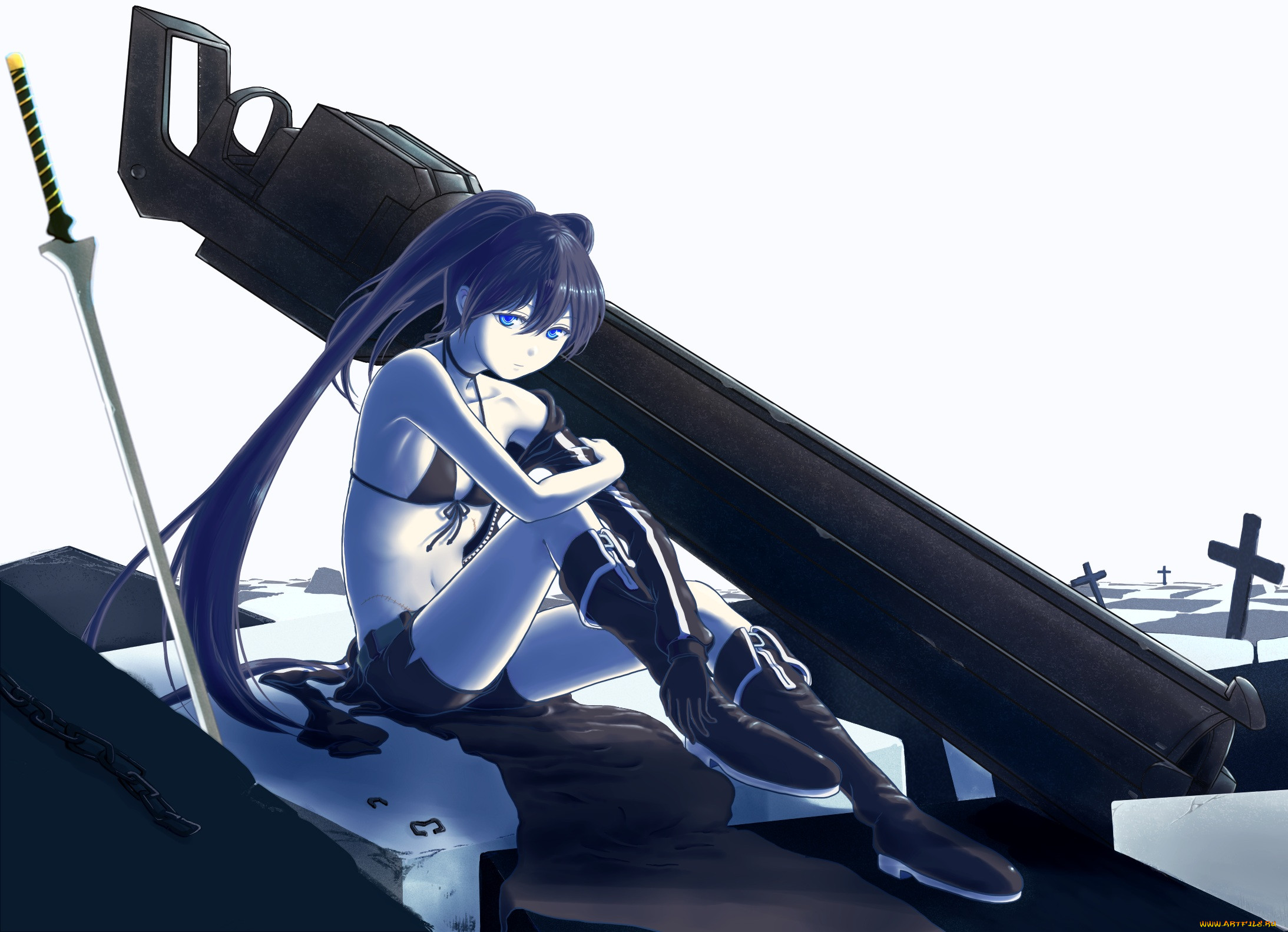 , black rock shooter, , kuroi, mato, black, rock, shooter, , , , byo, daigakunote